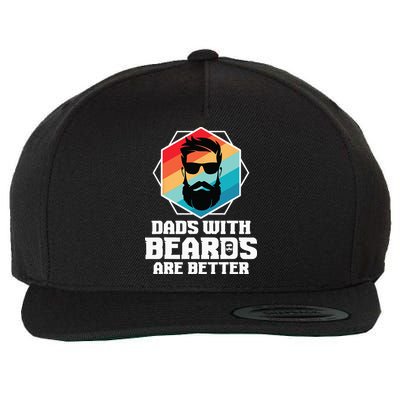 Funny Dads With Beards Are Better Dad Joke Fathers Day Wool Snapback Cap