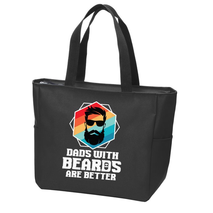 Funny Dads With Beards Are Better Dad Joke Fathers Day Zip Tote Bag