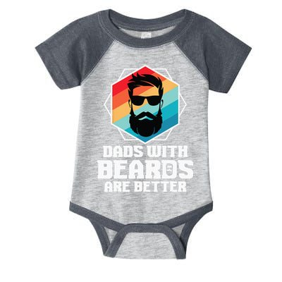 Funny Dads With Beards Are Better Dad Joke Fathers Day Infant Baby Jersey Bodysuit