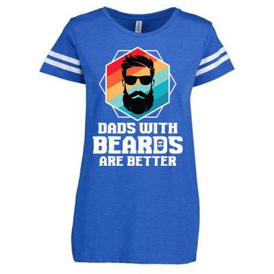 Funny Dads With Beards Are Better Dad Joke Fathers Day Enza Ladies Jersey Football T-Shirt