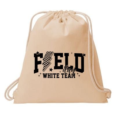 Field Day White Color Team Field Trip Drawstring Bag