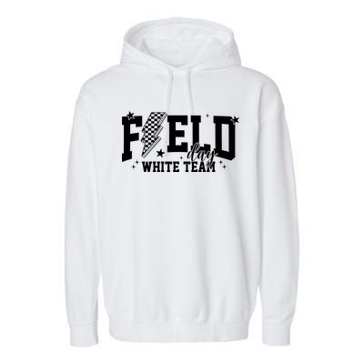 Field Day White Color Team Field Trip Garment-Dyed Fleece Hoodie