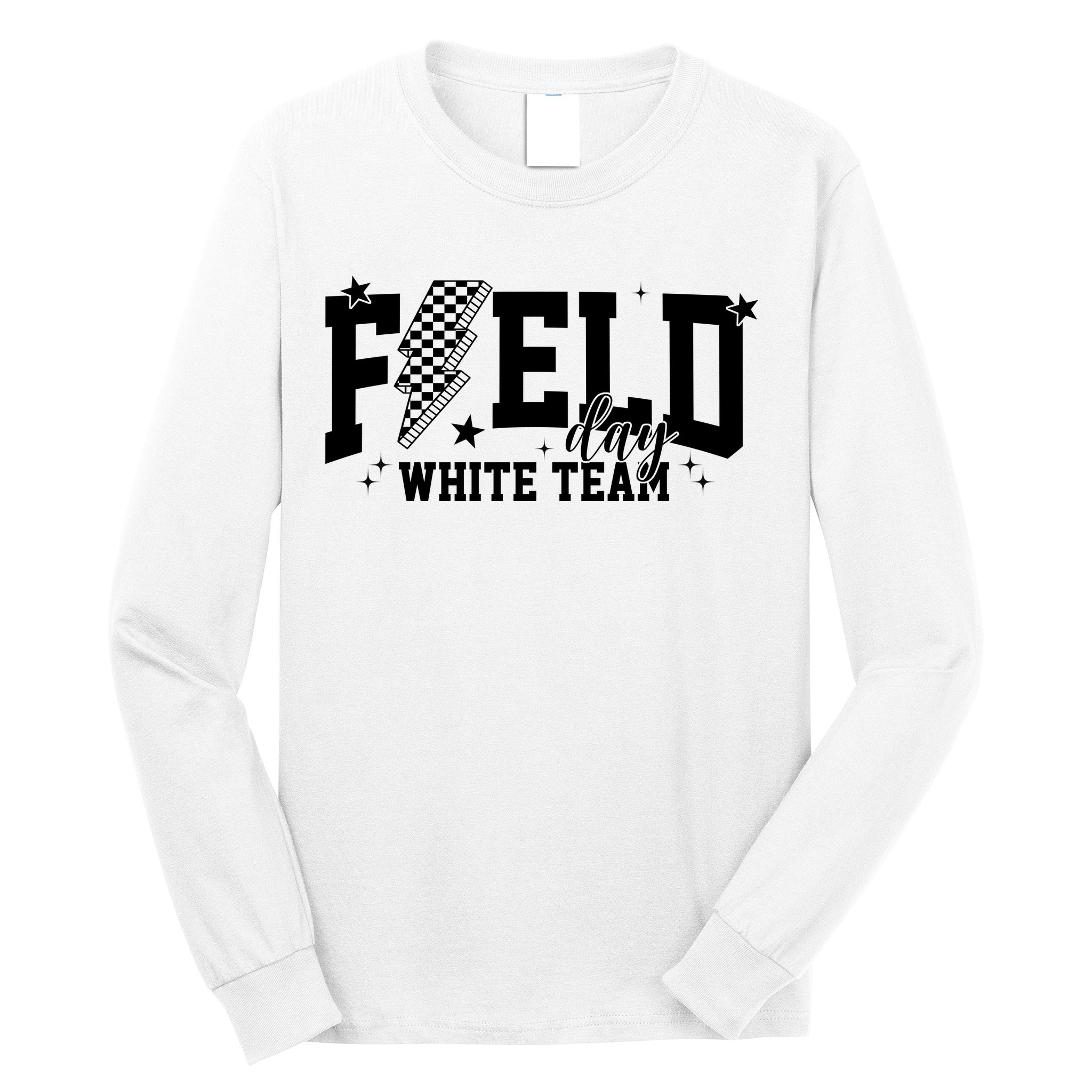 Field Day White Color Team Field Trip Long Sleeve Shirt