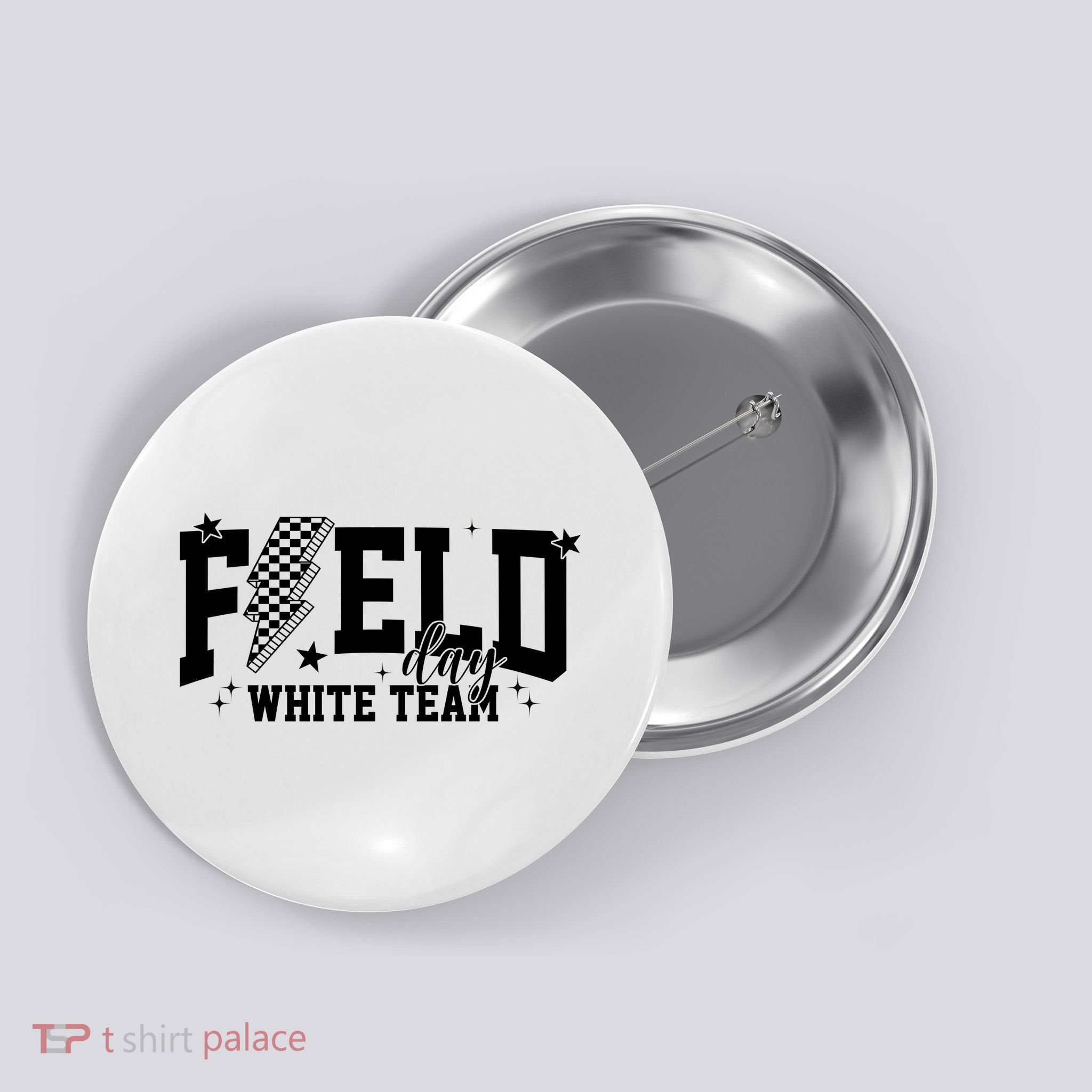 Field Day White Color Team Field Trip Button