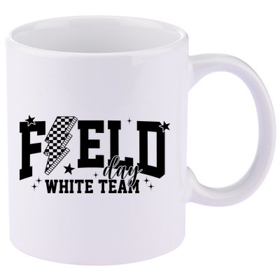 Field Day White Color Team Field Trip 11oz C Handle Ceramic Mug