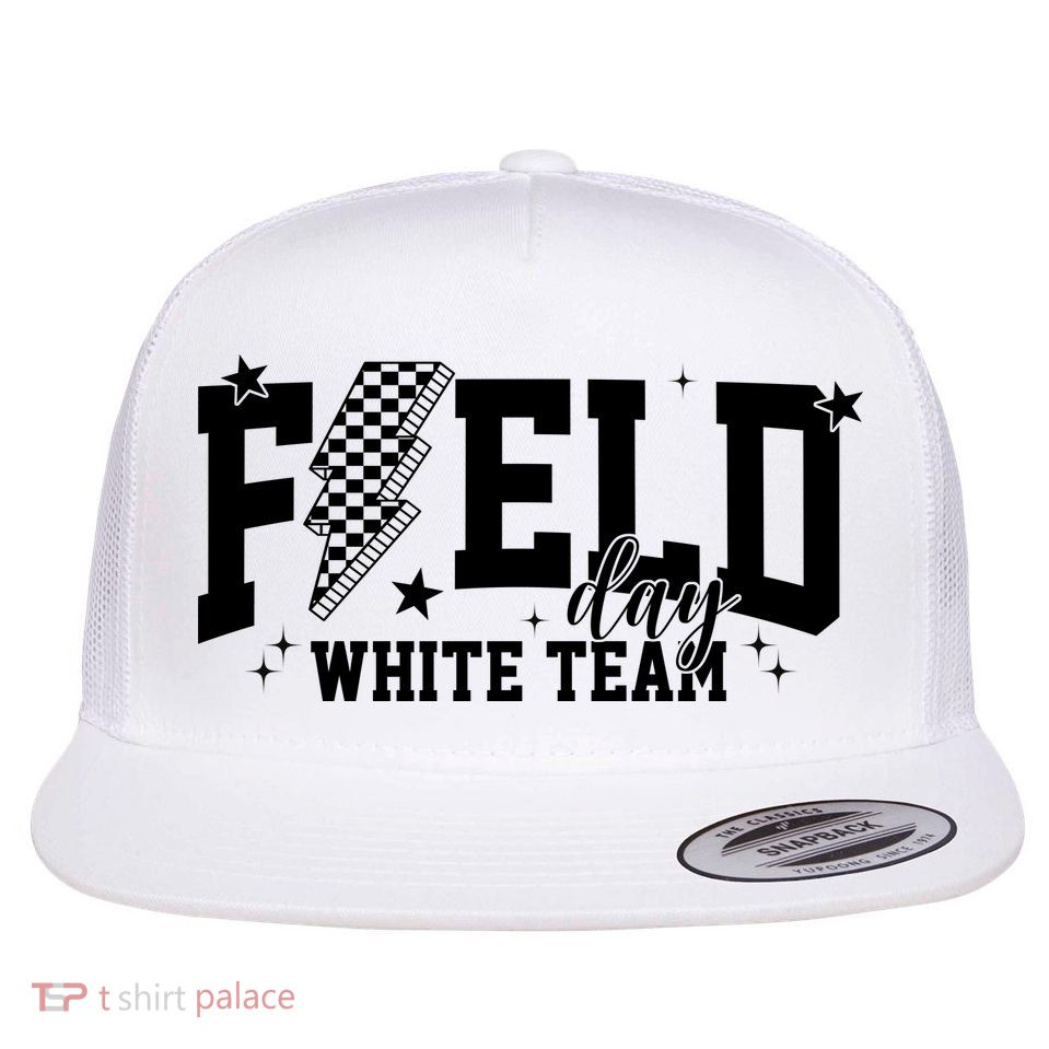 Field Day White Color Team Field Trip Flatbill Hat