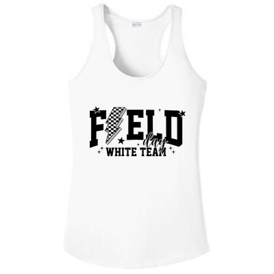 Field Day White Color Team Field Trip Ladies PosiCharge Competitor Racerback Tank