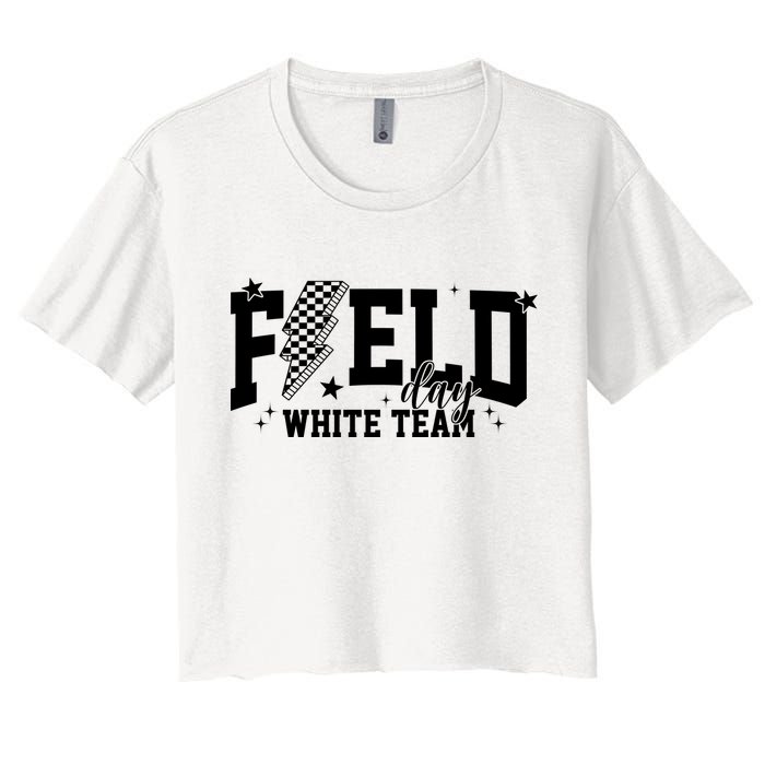 Field Day White Color Team Field Trip Crop Top
