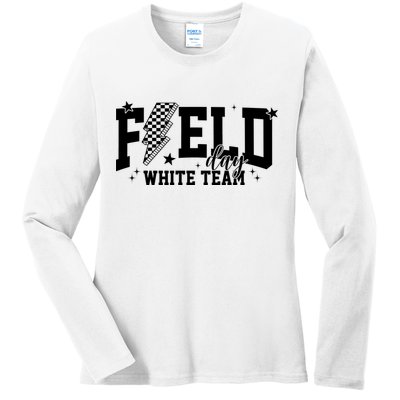 Field Day White Color Team Field Trip Ladies Long Sleeve Shirt