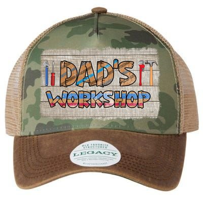 Funny Dad's Workshop Dad Tools Father's Day Legacy Tie Dye Trucker Hat