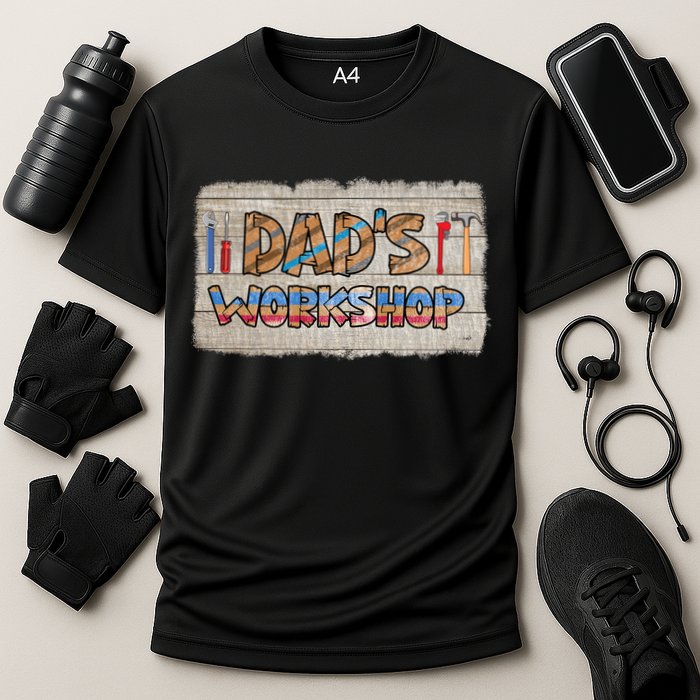 Funny Dad's Workshop Dad Tools Father's Day Performance Shirt