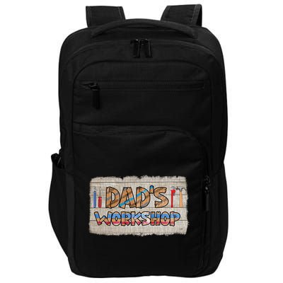 Funny Dad's Workshop Dad Tools Father's Day Impact Tech Backpack