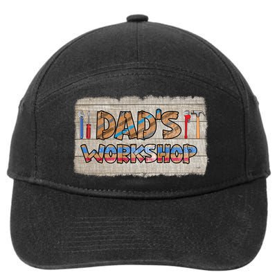 Funny Dad's Workshop Dad Tools Father's Day 7-Panel Snapback Hat