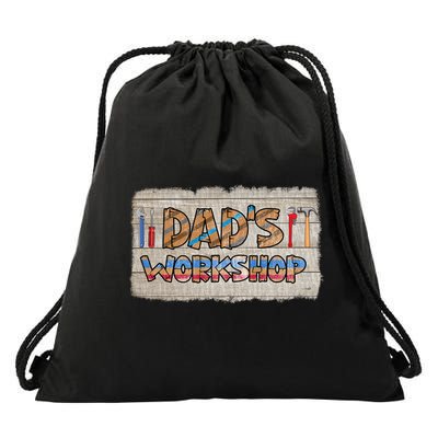 Funny Dad's Workshop Dad Tools Father's Day Drawstring Bag