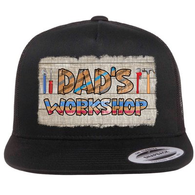 Funny Dad's Workshop Dad Tools Father's Day Flatbill Hat