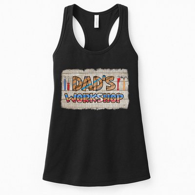 Funny Dad's Workshop Dad Tools Father's Day Womens Tank Top