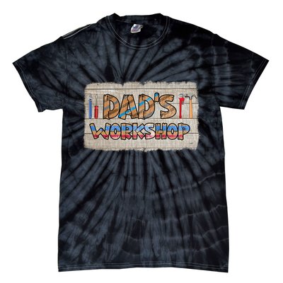 Funny Dad's Workshop Dad Tools Father's Day Tie-Dye T-Shirt
