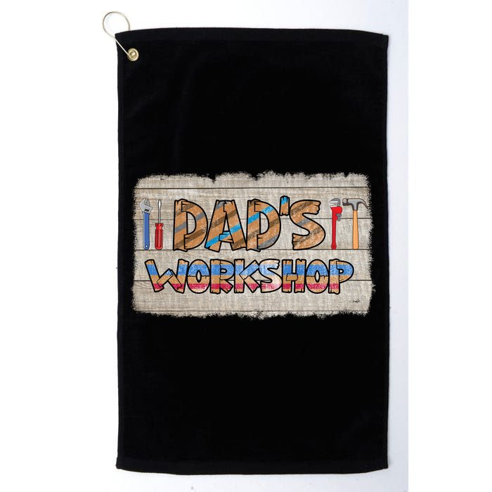 Funny Dad's Workshop Dad Tools Father's Day Golf Towel