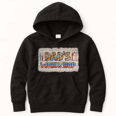 Funny Dad's Workshop Dad Tools Father's Day Kids Hoodie