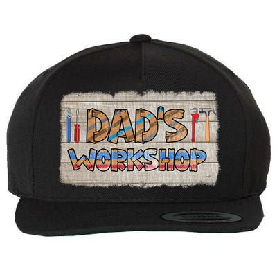 Funny Dad's Workshop Dad Tools Father's Day Wool Snapback Cap