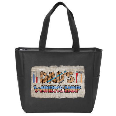 Funny Dad's Workshop Dad Tools Father's Day Zip Tote Bag