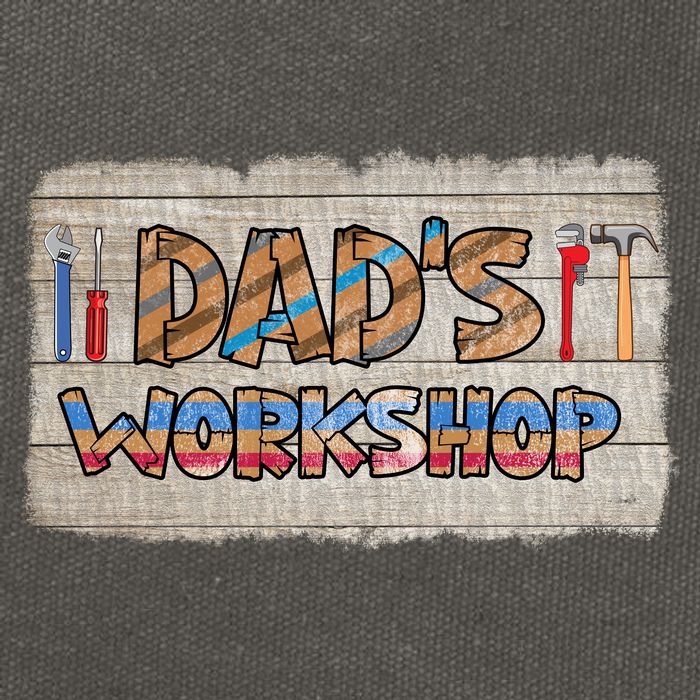 Funny Dad's Workshop Dad Tools Father's Day Cotton Canvas Backpack