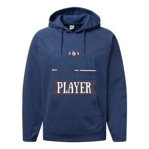 Father's Day World's Okayest Billiards Player Gift For Dad Performance Fleece Hoodie