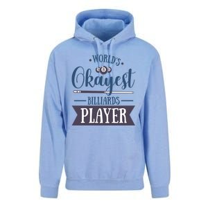 Father's Day World's Okayest Billiards Player Gift For Dad Unisex Surf Hoodie