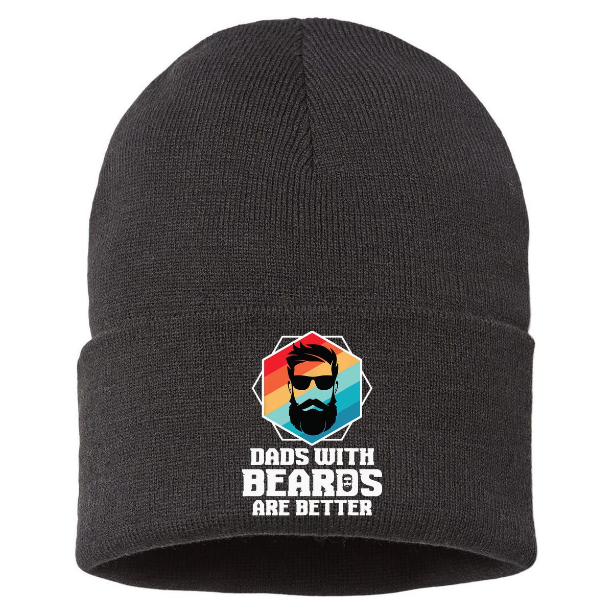 Funny Dads With Beards Are Better Dad Joke Fathers Day Sustainable Knit Beanie