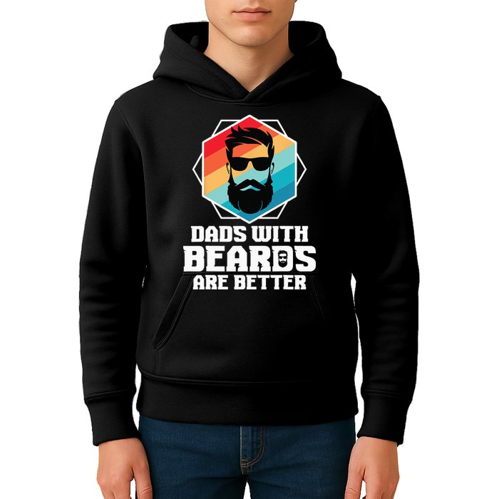 Funny Dads With Beards Are Better Dad Joke Fathers Day Kids Hoodie