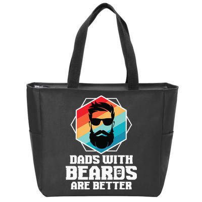 Funny Dads With Beards Are Better Dad Joke Fathers Day Zip Tote Bag