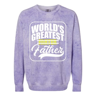 Funny Dad Worlds Greatest Farter Father Gift Colorblast Crewneck Sweatshirt