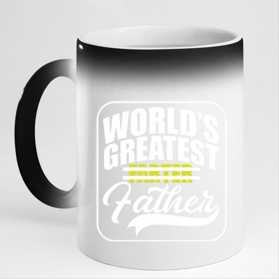 Funny Dad Worlds Greatest Farter Father Gift 11oz Black Color Changing Mug