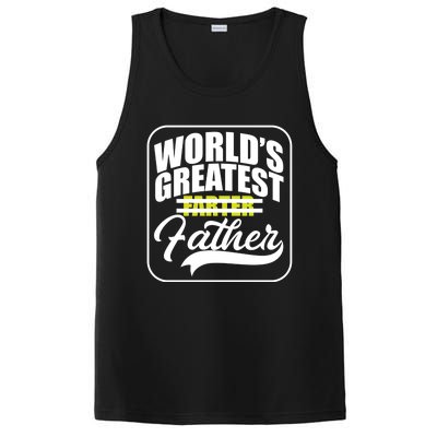 Funny Dad Worlds Greatest Farter Father Gift PosiCharge Competitor Tank