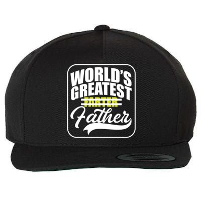 Funny Dad Worlds Greatest Farter Father Gift Wool Snapback Cap