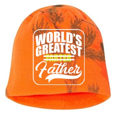 Funny Dad Worlds Greatest Farter Father Gift Kati - Camo Knit Beanie