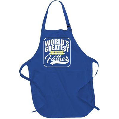 Funny Dad Worlds Greatest Farter Father Gift Full-Length Apron With Pockets