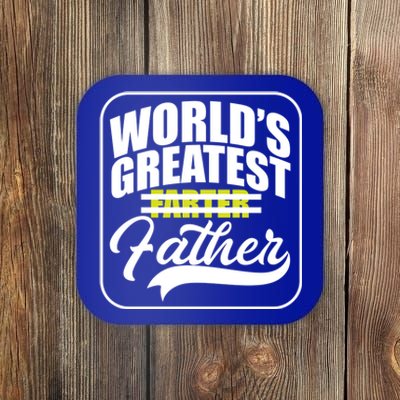 Funny Dad Worlds Greatest Farter Father Gift Coaster