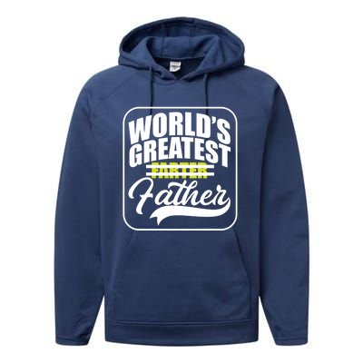 Funny Dad Worlds Greatest Farter Father Gift Performance Fleece Hoodie