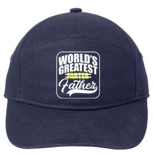 Funny Dad Worlds Greatest Farter Father Gift 7-Panel Snapback Hat