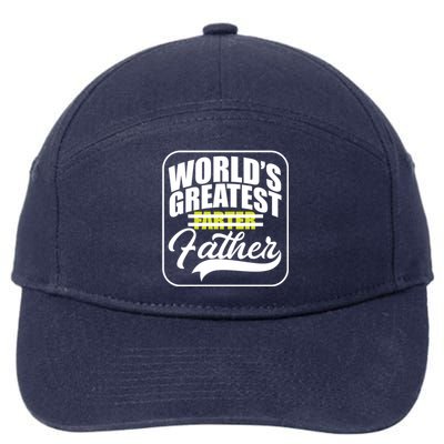 Funny Dad Worlds Greatest Farter Father Gift 7-Panel Snapback Hat