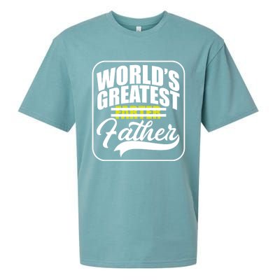 Funny Dad Worlds Greatest Farter Father Gift Sueded Cloud Jersey T-Shirt