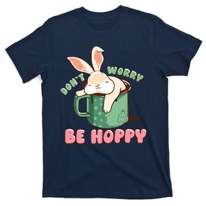 Funny Don't Worry Be Hoppy Rabbit Coffee T-Shirt