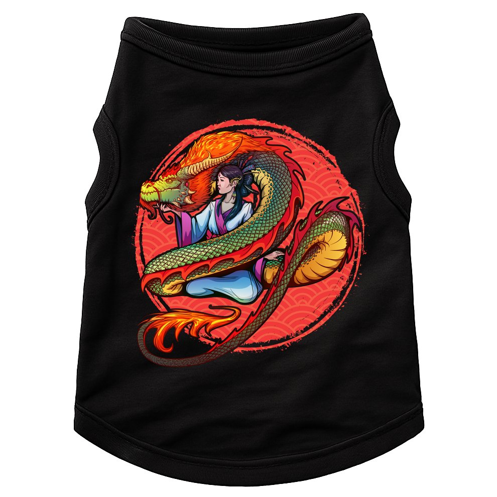 Fire Dragon Warrior Woman Doggie Tank