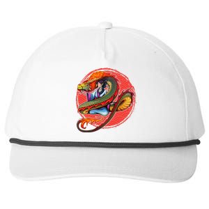 Fire Dragon Warrior Woman Snapback Five-Panel Rope Hat