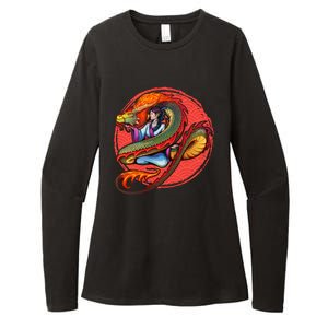 Fire Dragon Warrior Woman Womens CVC Long Sleeve Shirt