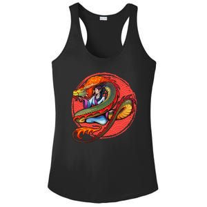 Fire Dragon Warrior Woman Ladies PosiCharge Competitor Racerback Tank