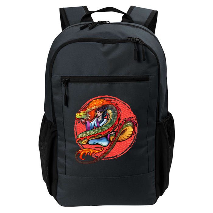 Fire Dragon Warrior Woman Backpack