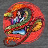 Fire Dragon Warrior Woman Backpack