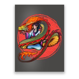 Fire Dragon Warrior Woman Poster